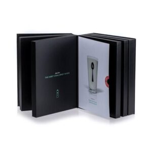 Custom book style box with magnetic closure