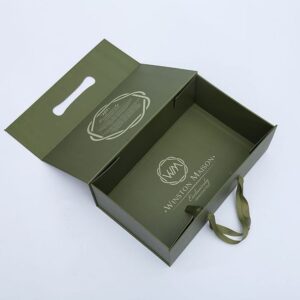 Custom handle box with convenient carrying handle