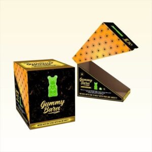 Custom CBD gummies box with elegant packaging design