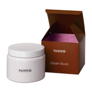 Custom cream box designed for safe jar storage