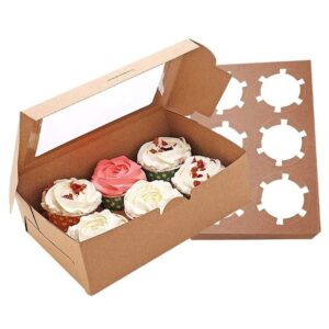 Custom cupcake box with stylish packaging design