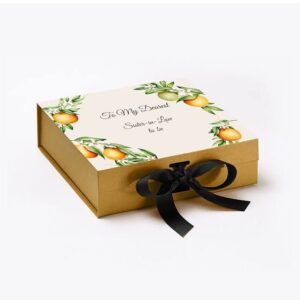 Custom favor box designed for small gift storage