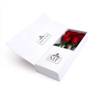 Custom flower box with elegant packaging design