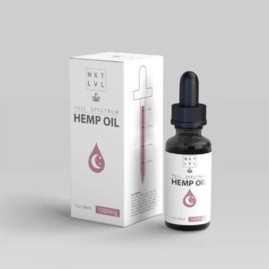 Custom hemp oil box with elegant packaging design