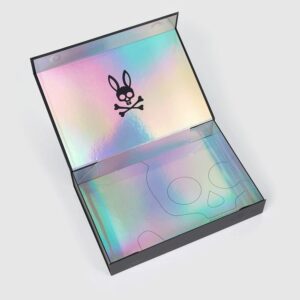 Custom holographic cardboard box with sleek design
