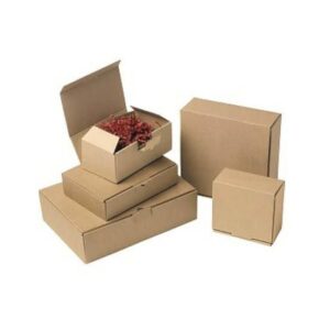 Custom postage box with secure packaging design