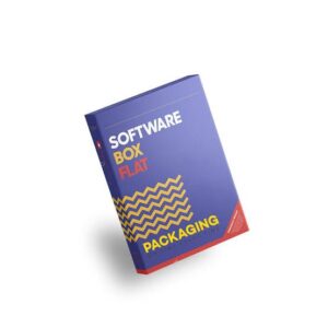 Custom software box with modern printed packaging design