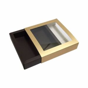 Custom window box with clear front panel