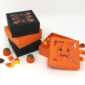 Custom Halloween box with secure and festive design