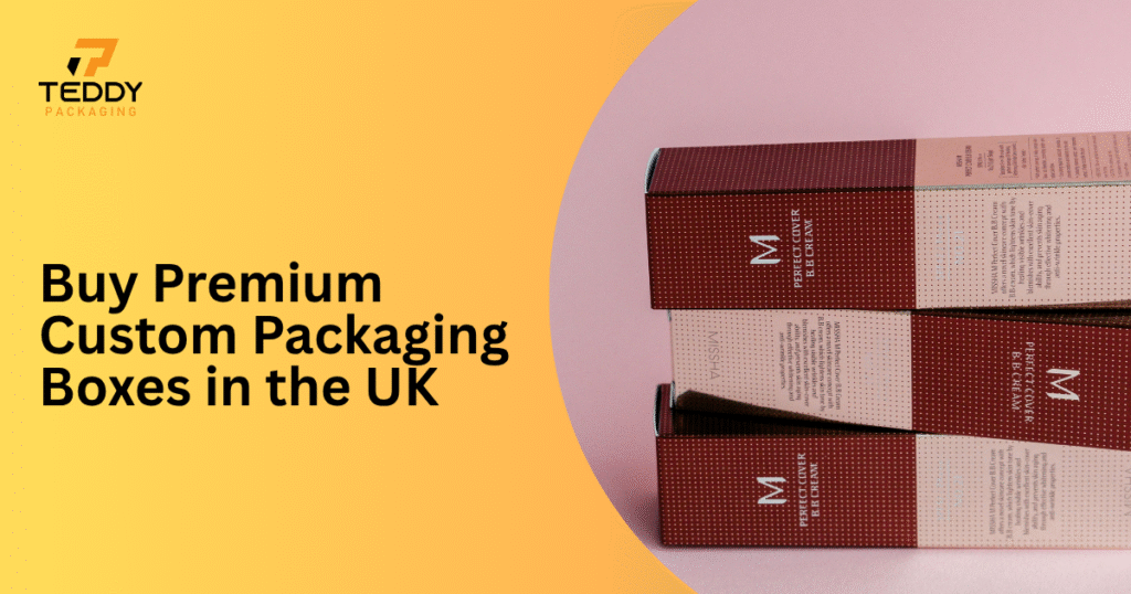 Eco friendly product boxes arranged neatly on a table