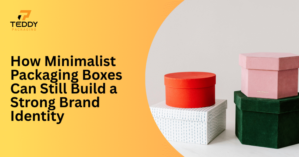 Custom packaging boxes for UK brands displayed on a wooden table, showing premium materials, creative branding, and professional product design.