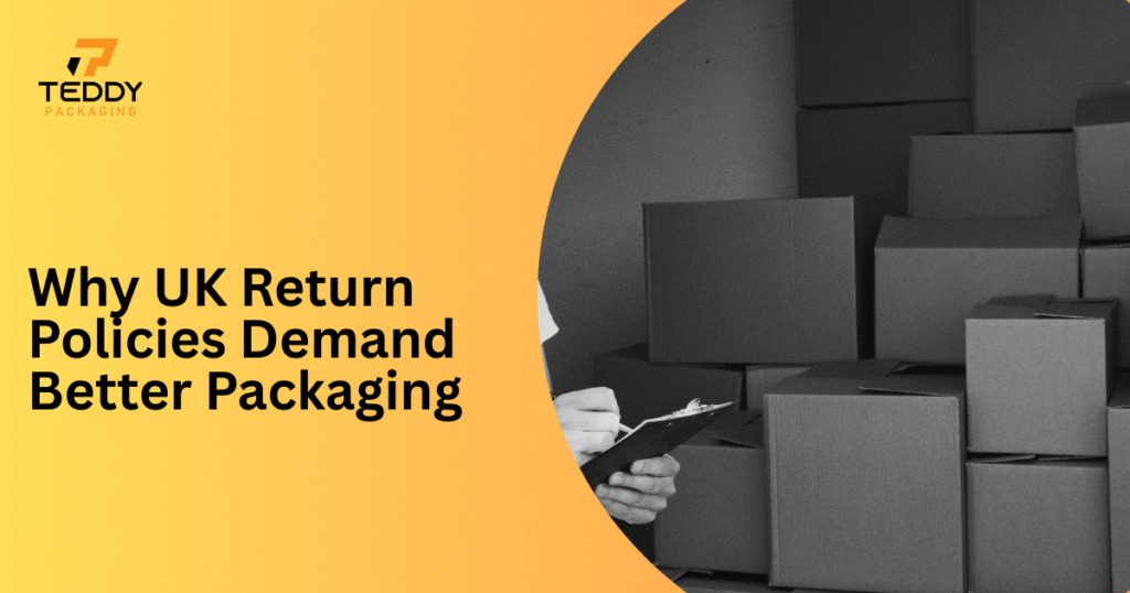 Durable packaging boxes prepared for UK product returns showing strong materials and secure design