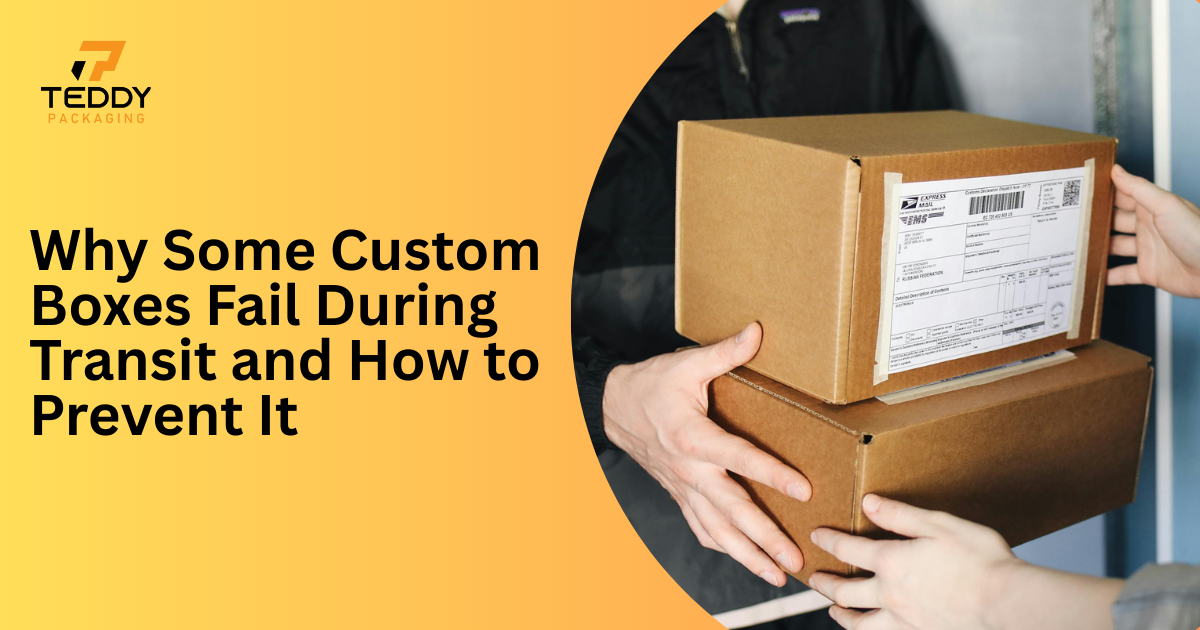 Custom packaging boxes damaged during transit showing weak materials and poor box design